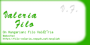 valeria filo business card